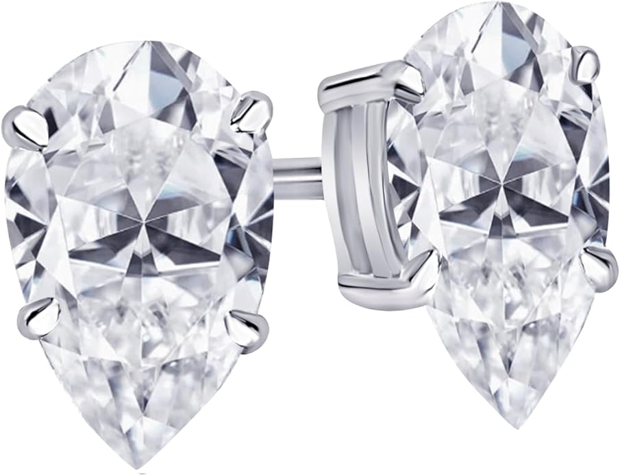 Houston Diamond District 1 to 10 Carat IGI Certified LAB GROWN Diamond Stud Earrings for women 4 Prong Push Back (E/F Color VS2/SI1 CLARITY)