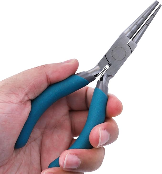 6in Double Square Nose Winding Pliers Multifunctional Wire Looping Pliers with Scales for Crafts Jewelry Making