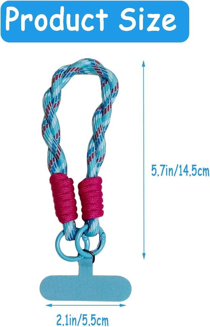 2Pcs Phone Wrist Strap,Universal Cellphone Lanyard with 2pcs Tether Tab,Lanyards for Women and Men