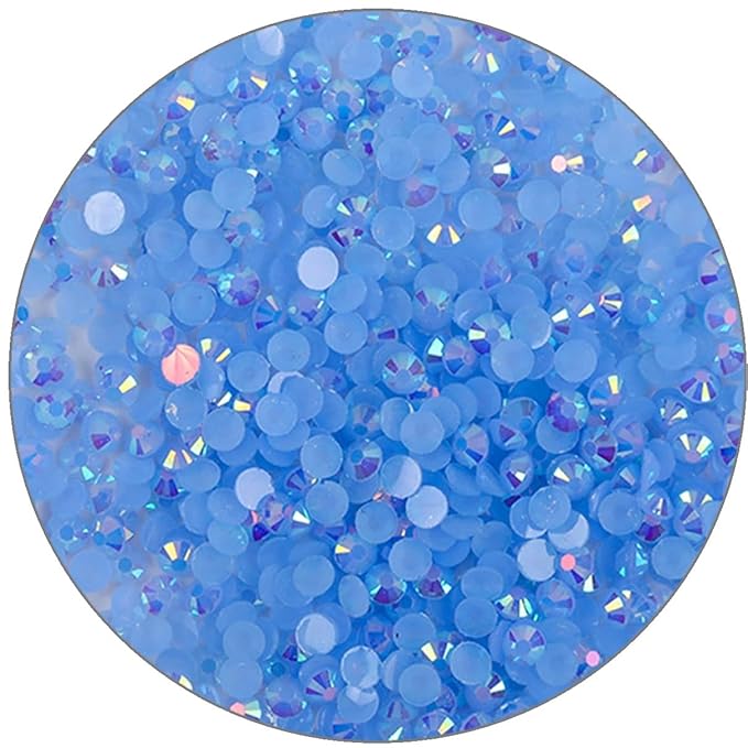 1000 Pieces SS20 5mm Flatback Rhinestones Clear Glasses Round Gems AB Crystals for Nail Art DIY Crafts Clothes Glitter Stones （Light Sapphire）