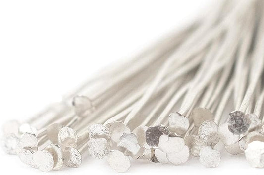 The Bead Chest Silver 21 Gauge 2.5 Inch Head Pins (Approx 100 Pieces)