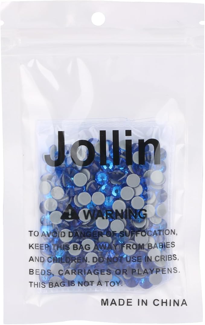 Hot Fix Crystal Flatback Rhinestones Glass Diamantes Gems 6.4mm(30ss 288pcs, Capri Blue)