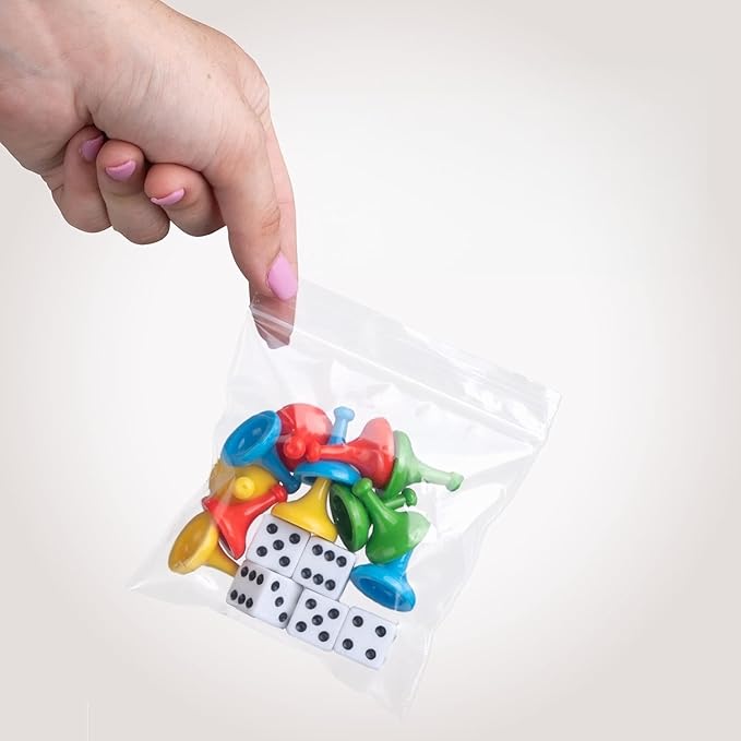 460pcs 3 x 3 inch Small Plastic Bags, 2 mil Thick, Zip Bag, Mini Clear Jewelry Bags, Baggies with Resealable Zip Bag for Small Business, Daily Vitamin, Jewelry, Candy