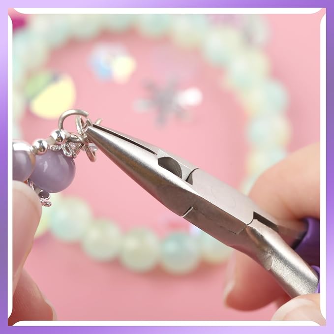 3 Inches Chain Nose Pliers With Cutter Mini Needle-Nose Pliers Miniature Pocket Plier Mini Jewelry Pliers For DIY Jewelry Wire Bending Straightening Ring Fixing Cutting Soft Wires