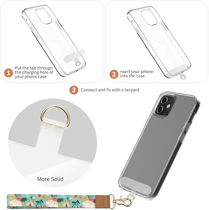2 Pack Phone Wrist Strap Keychain，Cell Phone Lanyard，for Key Chains Car Keys ID Badges Wallet Camera Wrist Strap