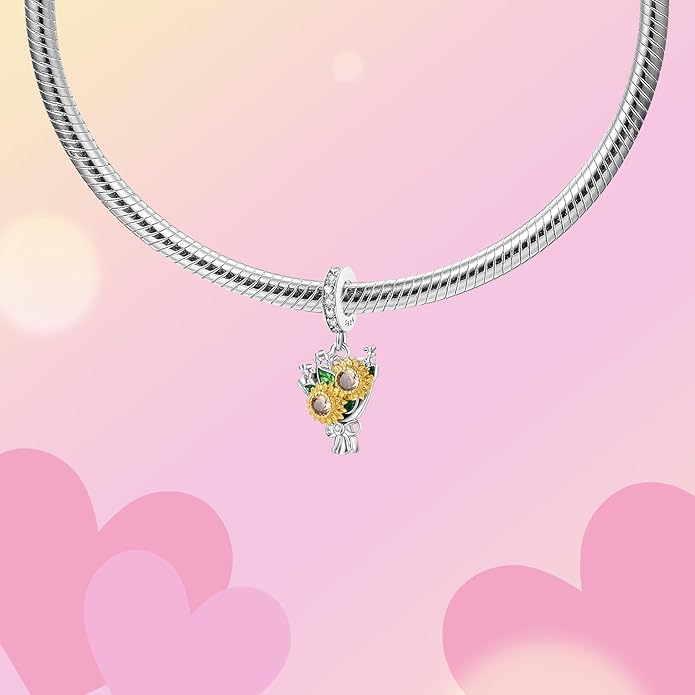 Hamsa Hand Dragon Bible Cross Prayer Charm 925 Sterling Silver Charms Fits Women's Charm Bracelet and Necklace Bead Charms Jewelry Gifts for Sister Friend