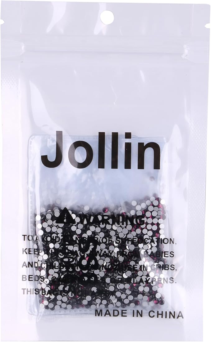 Jollin 2880pcs Flatback Rhinestones Glue Fix Crystal Glass Diamantes Gems for Crafting Nail Art Crafts Decorations Clothes Shoes 2.4 mm (ss8, Amethyst)