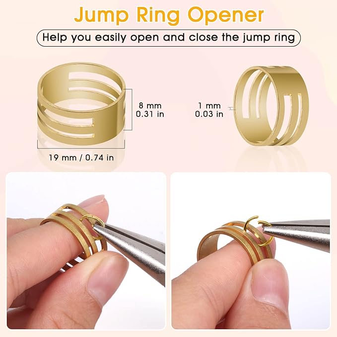 4600Pcs Gold Jump Rings with Jump Rings Open/Close Tools for Jewelry Making and Necklace Repair (Assorted Sizes)