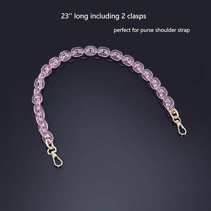 Cute Acrylic Purse Strap Bag Chain Handle Replacement Handbag Crossbody Shoulder Strap Accessory