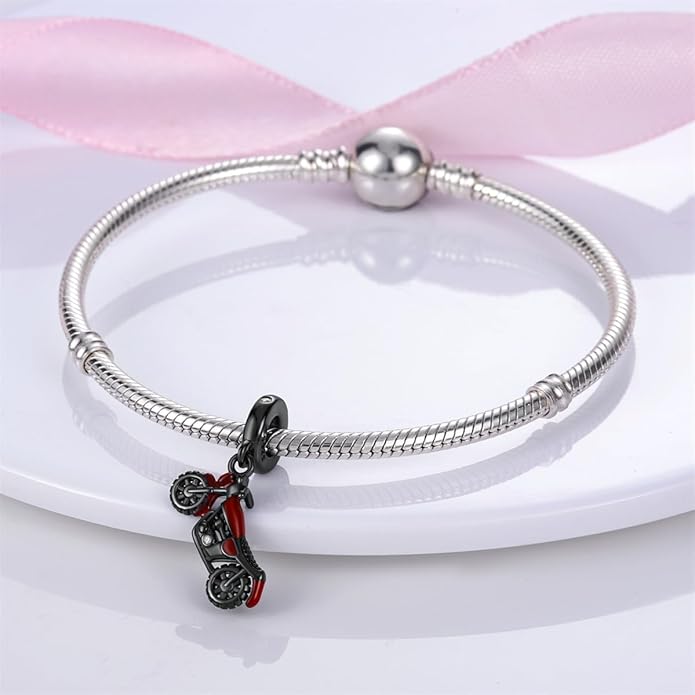 HONGRUI 925 Sterling Silver Charm for Bracelets Necklace Fashion Heart Bow Flower Family Butterfly Pendant Bead Charm for Women Festival jewelry gifts