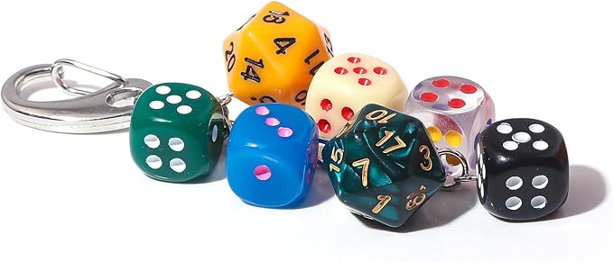 Lucky Dice Cherry Magic 8 Ball Keychain Billiard Ball Star Cherry Bags Charms Cute Y2k Keychain for Women Men