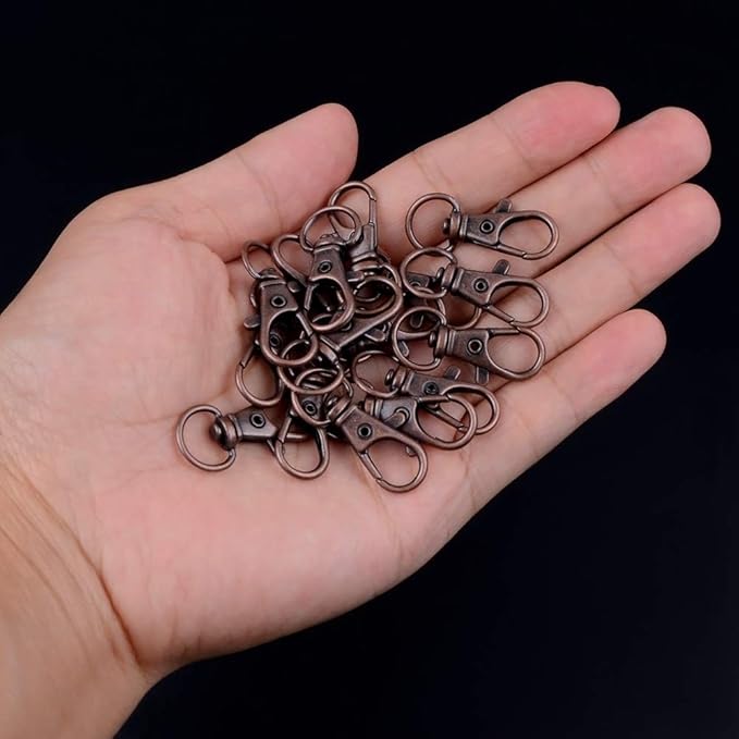 100PCS Keychain Hooks with Key Rings Metal Swivel Lobster Claw Clasps, for Keychain Clip Lanyard, Jewelry Making, Crafts