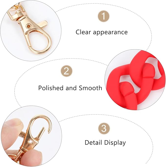 TENDYCOCO Chains Straps Resin Thick Chain Bag Red Straps Replacement Bag Belts Handbag Accessories Fashion for Women Girls