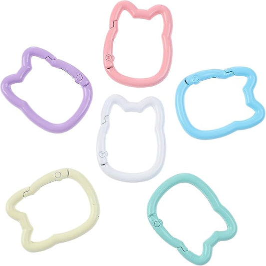6Pack Carabiners Hook Clips Camping Accessories,Versatile Aluminum Key Holder for Outdoor Travel and Daily