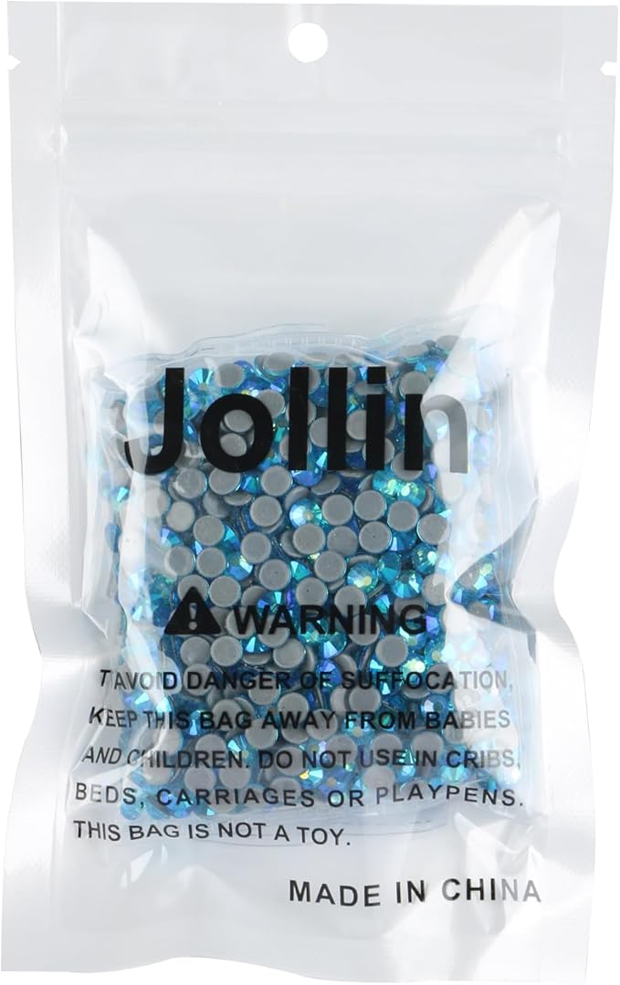 Hot Fix Crystal Flatback Rhinestones Glass Diamantes Gems 4.8mm(20ss 1440pcs, Aquamarine AB)