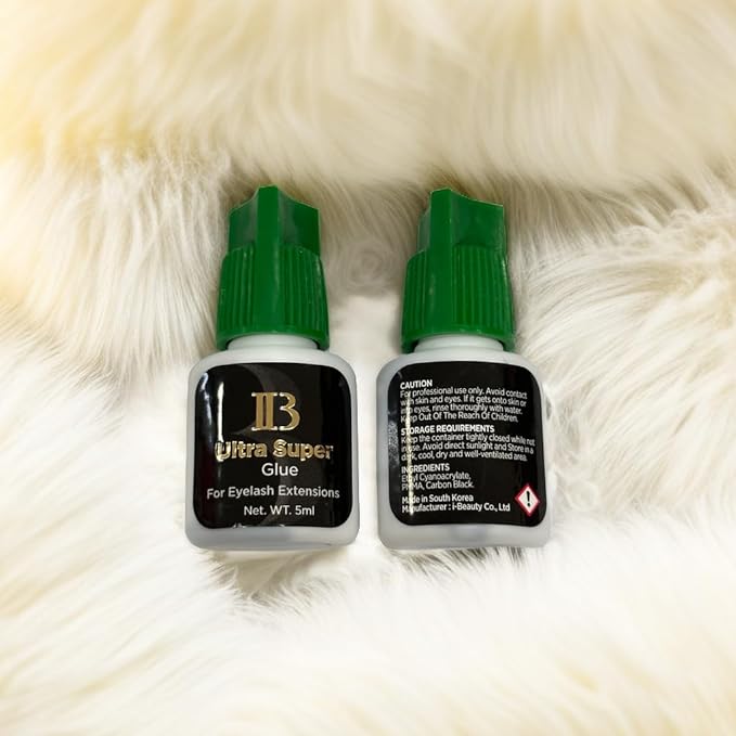 3 Bottles Korea i-Beauty IB Ultra Super Glue/Pirmer/Super Bonder Eyelash Extensions Glue Green Cap Adhesive Black Beauty Tools Professional Salon Use by Lava