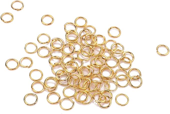 Open Jump Rings Gold 0.8x6mm 500pcs for DIY Jewelry Making Supplies