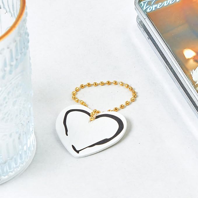 100 Pcs Gold Ball Chains Bulk, 4.72 Inch (12 cm) Beaded Keychain Links with Connectors, 2.4mm Dog Tag Chains for DIY Jewelry Making, Crafts & Hanging Decorations