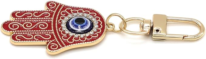 Evil Eye Keychain Hamsa Hand keychain Protection Charm for Men Women Car Key Ring Bag Purse Accessories