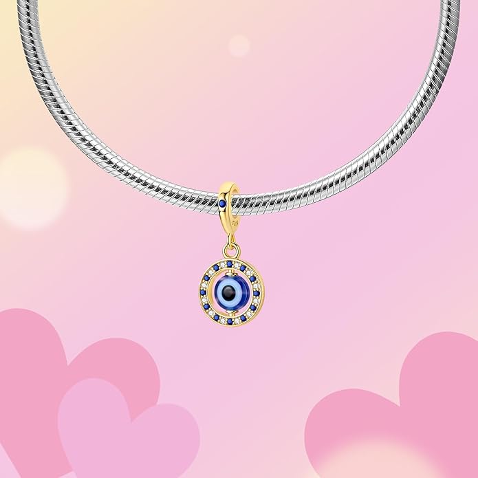 Hamsa Hand Dragon Bible Cross Prayer Charm 925 Sterling Silver Charms Fits Women's Charm Bracelet and Necklace Bead Charms Jewelry Gifts for Sister Friend