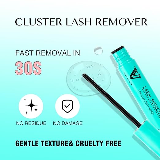 VAVALASH 3 in 1 Lash Bond and Seal Clusters Glue Lash Remover, Waterproof Cluster Lash Glue for DIY Lash Extension Strong Hold Individual Eyelash (Black)