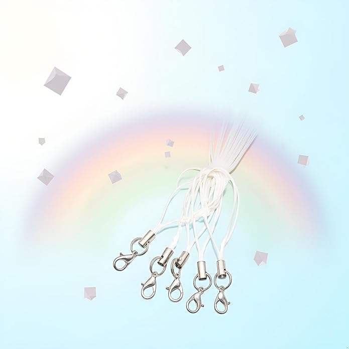 20 Pcs Mobile Phone Rope Strap Charm Lariat Lanyard with Lobster Clasp Cords, Cell Phone Charms, Car Keychain, for Cellphone/USB Drive/Keychain/DIY Jewelry Accessories
