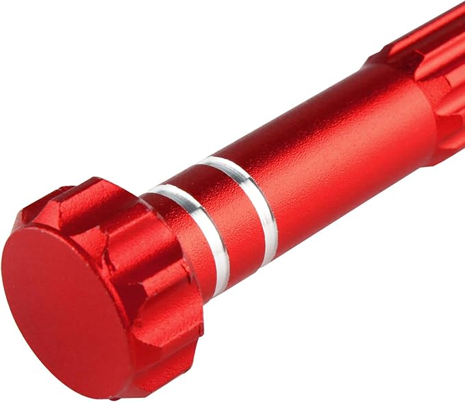 Larcele Precision Pin Vise Hand Drill, Keyless Mini Adaptor Chuck, 3 Jaw Chuck, for Micro Drill Bits 0" to 1/8" SDZKQ-02 (Red)