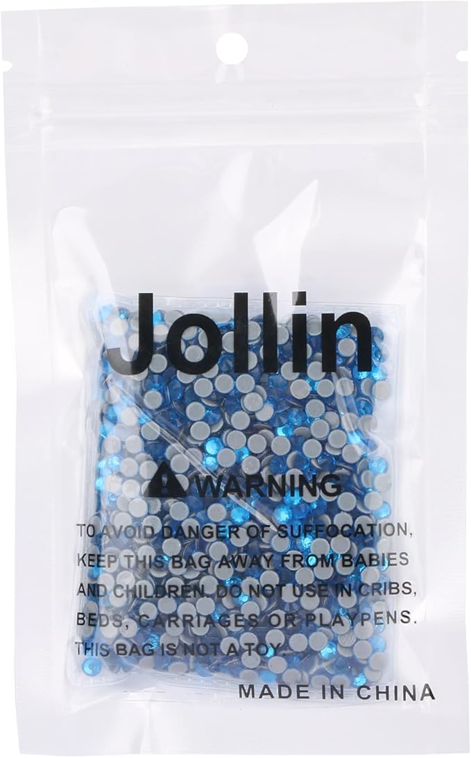 Hot Fix Crystal Flatback Rhinestones Glass Diamantes Gems 4.0mm(16ss 1440pcs, Capri Blue)