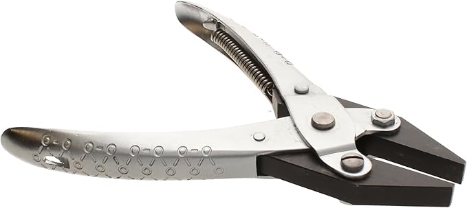 The Beadsmith Flat Nose Parallel Plier - 5.5 inches (140mm), Steel tool for jewelry making, with spring