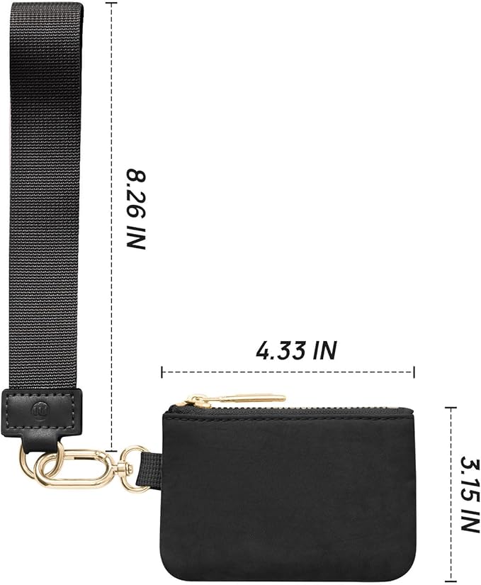 Mum's Memory Mini Zip Around Wristlet Wallet for Women Dual Pouch Wristlet Portable Wallet Coin Purse Mini Women Coin Pocket