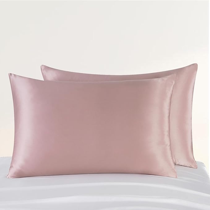 ZIMASILK Upgraded 100% Pure Mulberry Silk Pillowcase for Hair and Skin Silk Pillow Cases with Reinforced Hidden Zipper, More Soft & Durable Grade 6A Silk, Gift Box 1Pc (Queen 20"x30", Light Plum)