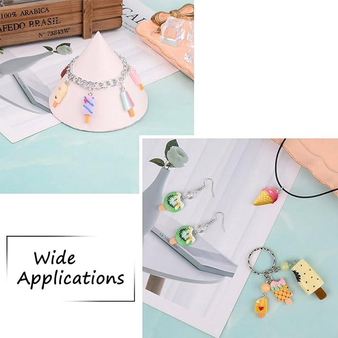 Craftdady Resin Plastic Miniature Food Snack Pendants Charms Ice Drink Juice Pendants Cute Bottle Fruit Keychain Charms Hang Ornament for DIY Craft Earring Bracelet Necklace Jewelry Making
