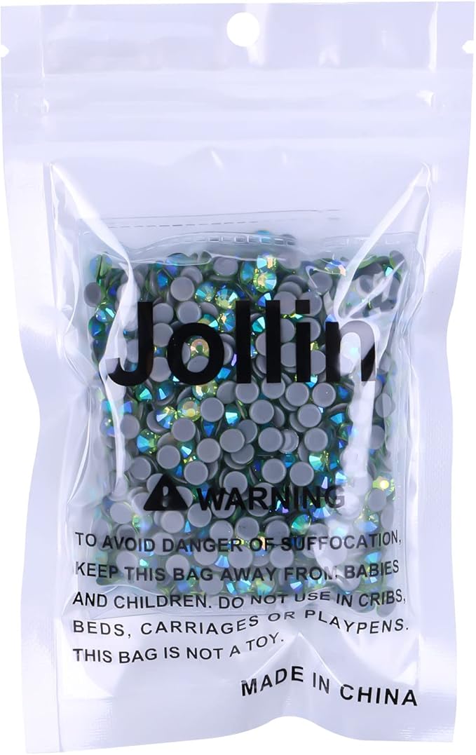 Hot Fix Crystal Flatback Rhinestones Glass Diamantes Gems 4.8mm(20ss 1440pcs, Light Green AB)