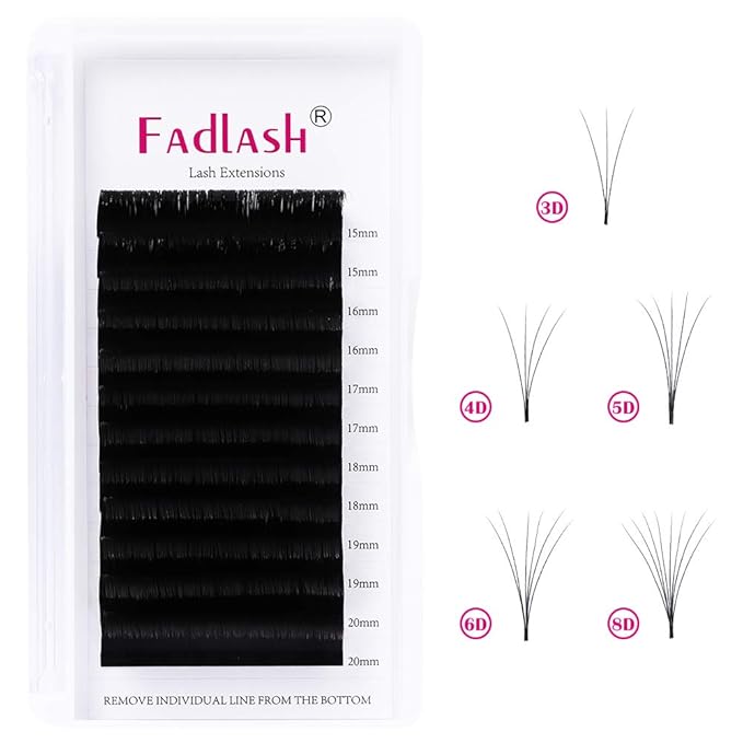 Eyelash Extensions DD Curl Easy Blooming Lash Extension Matte Black Rapid Volume Lash Extensions Flowering Easy Fan Volume Lashes (0.03-DD, 15-20mm)