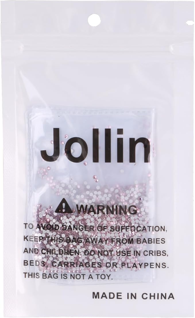 Jollin Glue Fix Crystal Flatback Rhinestones Glass Diamantes Gems for Crafting Nail Art Crafts Decorations Clothes Shoes 1.8mm (ss5 2880pcs, Pink)