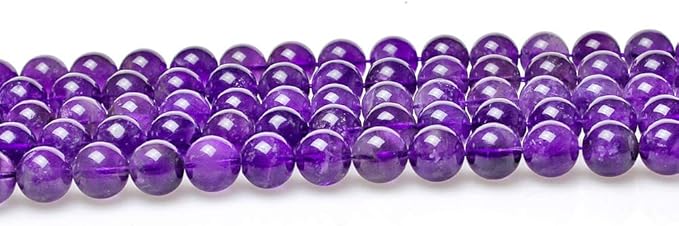 MJDCB 5A Natural South Africa Amethyst Gemstone Round Stone Beads for Jewelry Making DIY Bracelet Necklace (12mm)