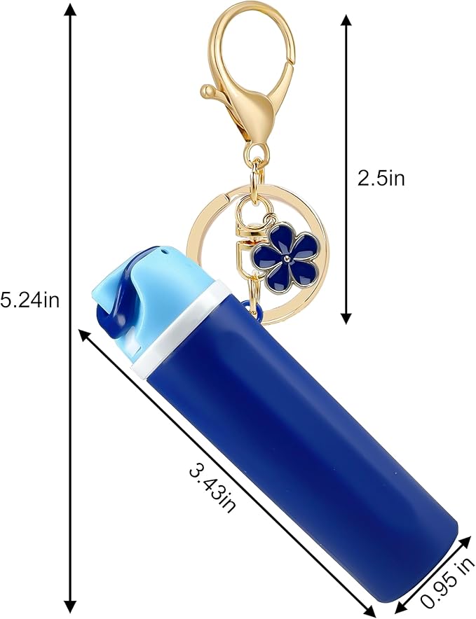 Mini Trendy Bottle Keychain Accessories Compatible with Owala Water Cute Tumbler Cup Chapstick Lip Balm Holder Charms