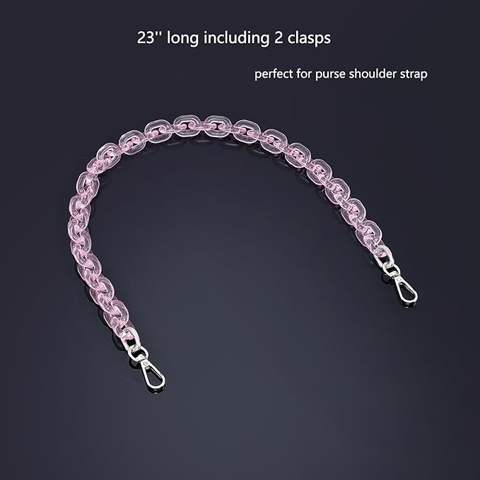 Cute Acrylic Purse Strap Bag Chain Handle Replacement Handbag Crossbody Shoulder Strap Accessory