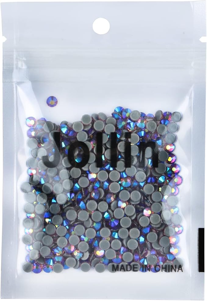 Hot Fix Crystal Flatback Rhinestones Glass Diamantes Gems 4.0mm(16ss 576pcs, Light Purple AB)