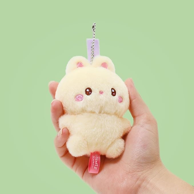 Anirollz Miniz Plush Charm Cute Stuffed Animal Keychain Kawaii Mini Bag Accessory Collectible Pocket Toy for Kids & Adults