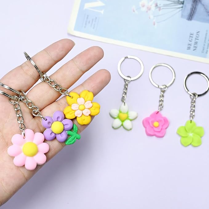Keychains Bulk DIY Cute Keychain Charms Backpack Charms for Girls Backpack Keychains PVC Key Ring Party gifts