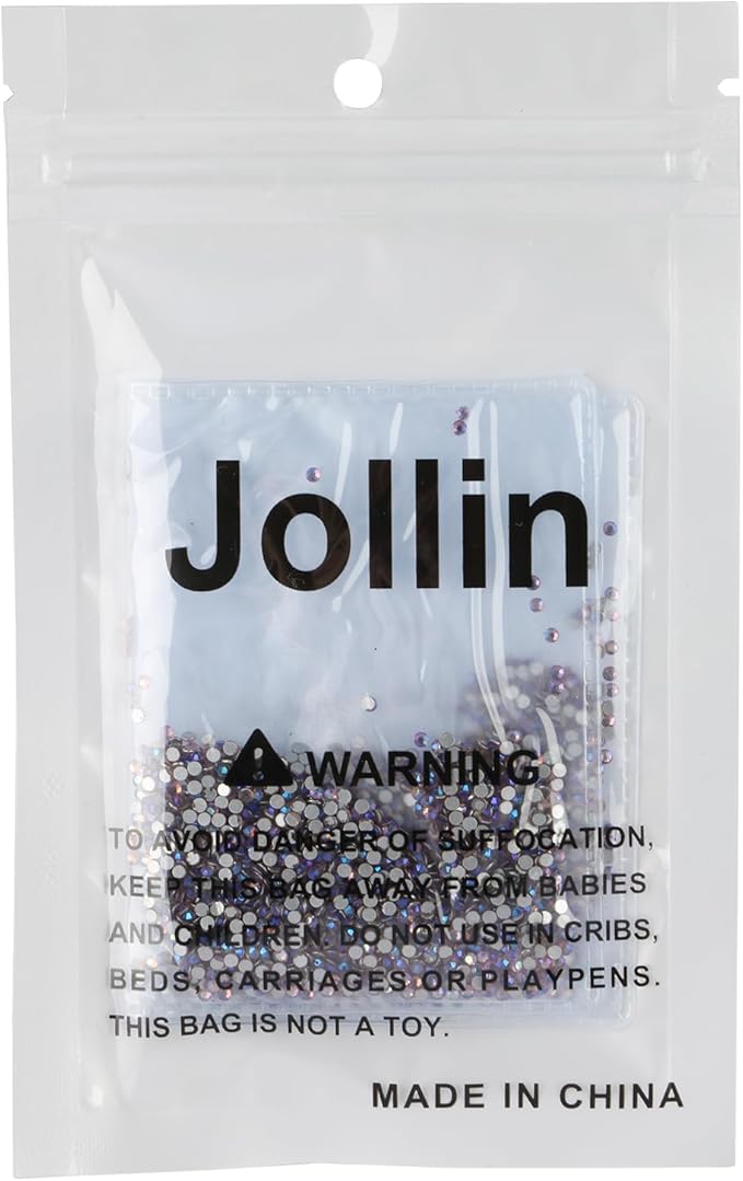Jollin Glue Fix Crystal Flatback Rhinestones Glass Diamantes Gems for Nail Art Crafts Decorations Clothes Shoes 1.8mm (ss5 2880pcs, Light Purple AB)