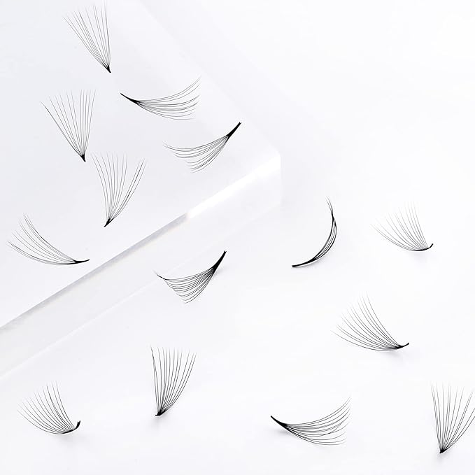 Eyelash Extension 1000pcs Mix Premade Fans Eyelash Extensions D Curl Promades Eyelash Volume Lash Extensions Loose Fans Pre Made Volume Lashes Pointed Base (12D-0.07D, 15-20mm)