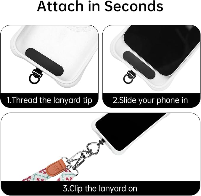 iWALK Colorful Phone Lanyard - Adjustable Anti-Lost/Thief/Drop Crossbody Strap, Compatible with iPhone & Android