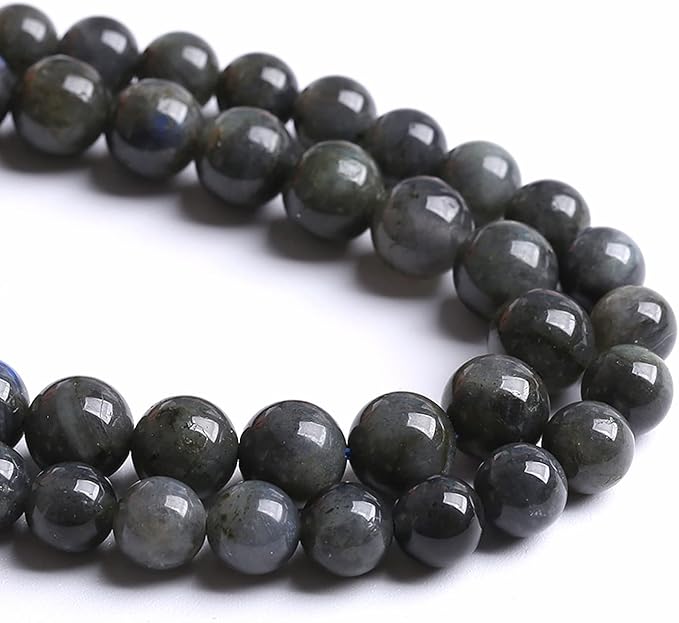 10MM 38PCS Natural Stone Black Labradorite Beads Crystal Loose Beads for Jewelry Making DIY Bracelet