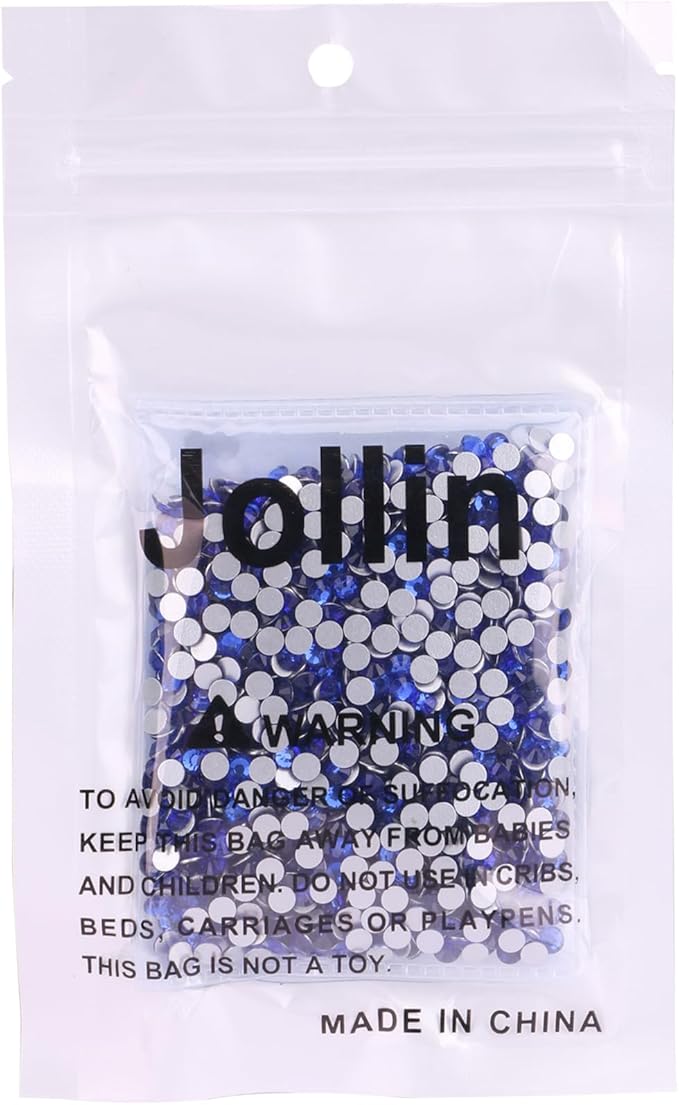1440pcs Flatback Rhinestones Glue Fix Crystal Glass Diamantes Gems for Crafting Nail Art Crafts Decorations Clothes Shoes 4.0 mm (ss16, Sapphire)