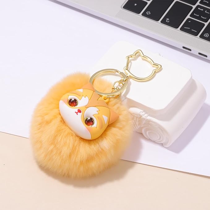 Cat Keychain bag charms for handbags Cute Keychains for Women Kawaii Cat Backpacks Accessories cat plush keychain