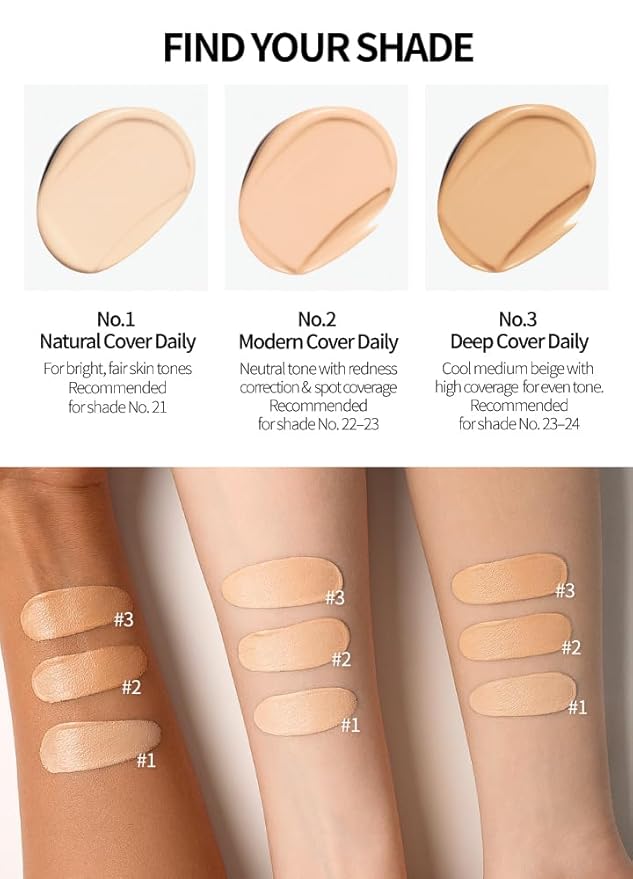 Beaudiani Mesh Glow Cushion Foundation Dewy Korean Cushion with Gemstone Complex & Skincare Benefits (12g) (#03 Deep Cover Daily (Shade #23-24))