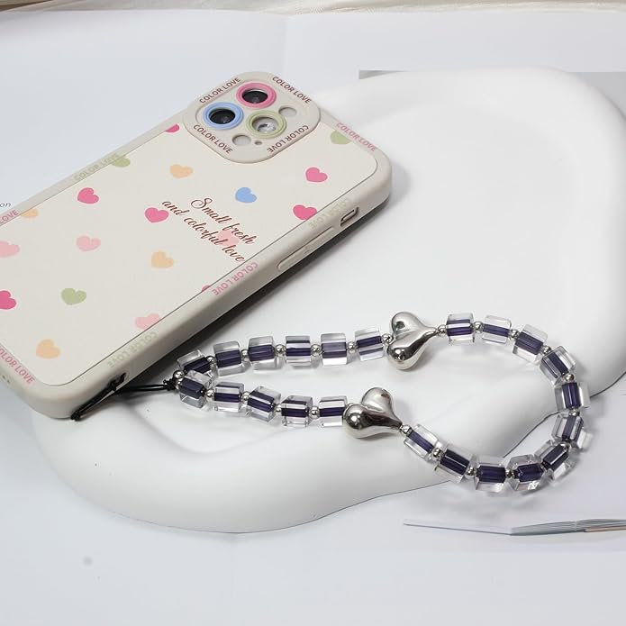 Cute Digital Camera Wrist Strap,Beaded Phone Charms wristlet Strap,Kawaii Bracelet Wrist Lanyard,Charm Holder for Women