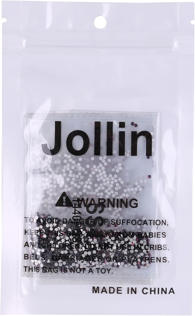 Jollin 2880pcs Flatback Rhinestones Glue Fix Crystal Glass Diamantes Gems for Crafting Nail Art Crafts Decorations Clothes Shoes 1.6 mm (ss4, Amethyst)